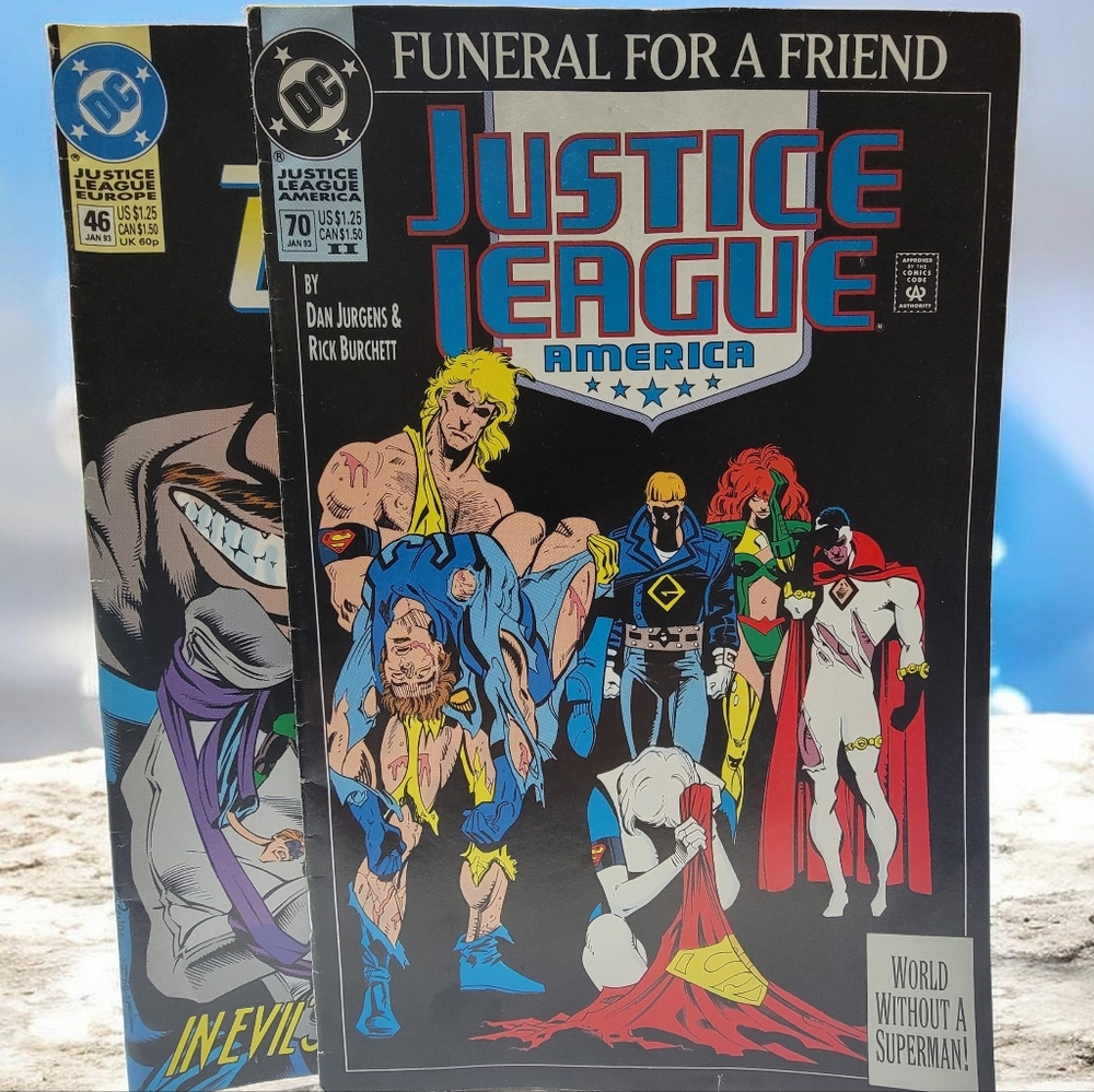 Justice League America #70 Jun 93 Flaw And Justice Leaque Europe #46 Jan 93
